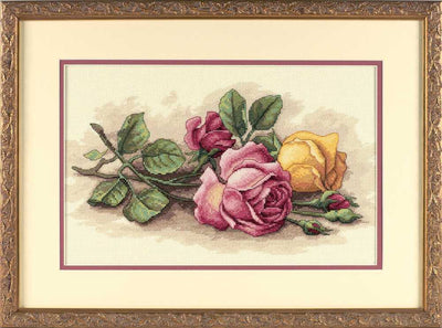 Rose Cuttings Cross Stitch Kit - Dimensions