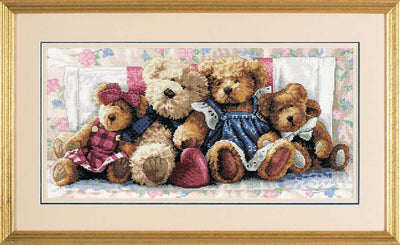 A Row of Love Cross Stitch Kit - Dimensions Gold