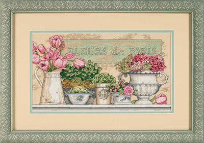 Flowers of Paris Cross Stitch Kit - Dimensions