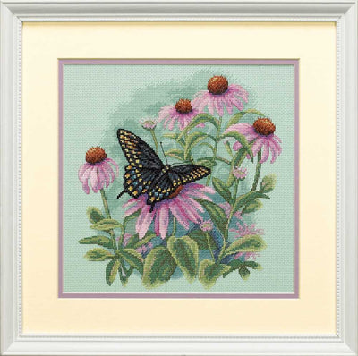 Butterfly & Daisies Cross Stitch Kit - Dimensions Gold