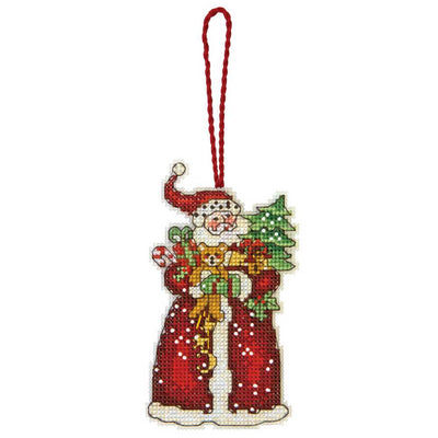 Santa Ornament Cross Stitch Kit - Dimensions