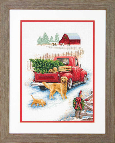 Winter Ride Cross Stitch Kit - Dimensions
