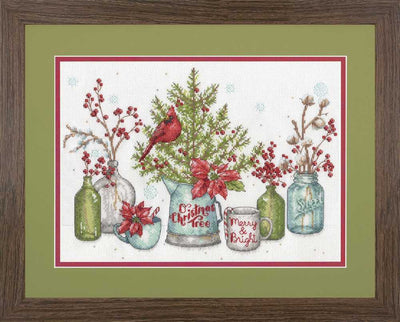 Birds and Berries Cross Stitch Kit Dimensions