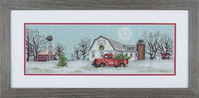 Winter Farm Cross Stitch Kit Dimensions