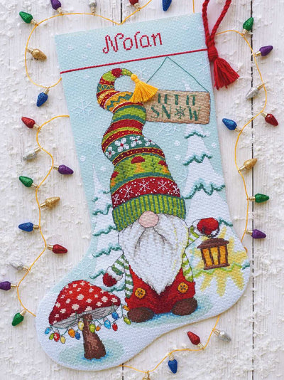 Gnome Christmas Stocking Cross Stitch Dimensions