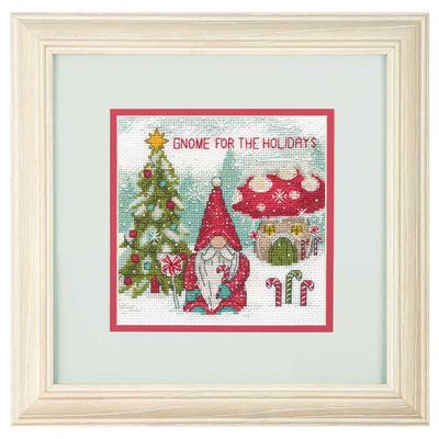 Gnome for the Holidays Christmas  Cross Stitch Kit Dimensions