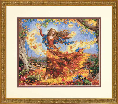 Fall Fairy Cross Stitch Kit - Dimensions Gold