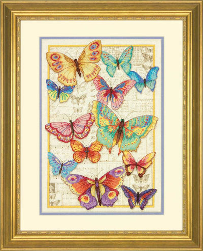 Butterfly Beauty Cross Stitch Kit - Dimensions Gold
