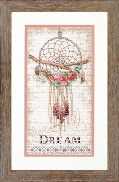 Floral Dreamcatcher Cross Stitch Kit - Dimensions