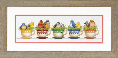 Teacup Birds Cross Stitch Kit - Dimensions