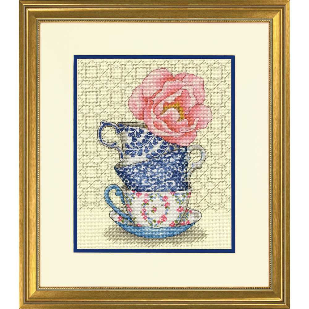Rose Tea Cross Stitch Kit Dimensions