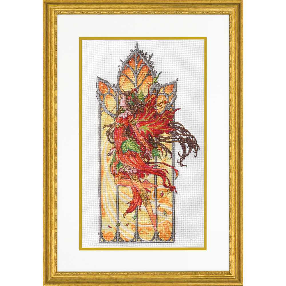 Dancing Fall Fairy Cross Stitch Kit - Dimensions Gold