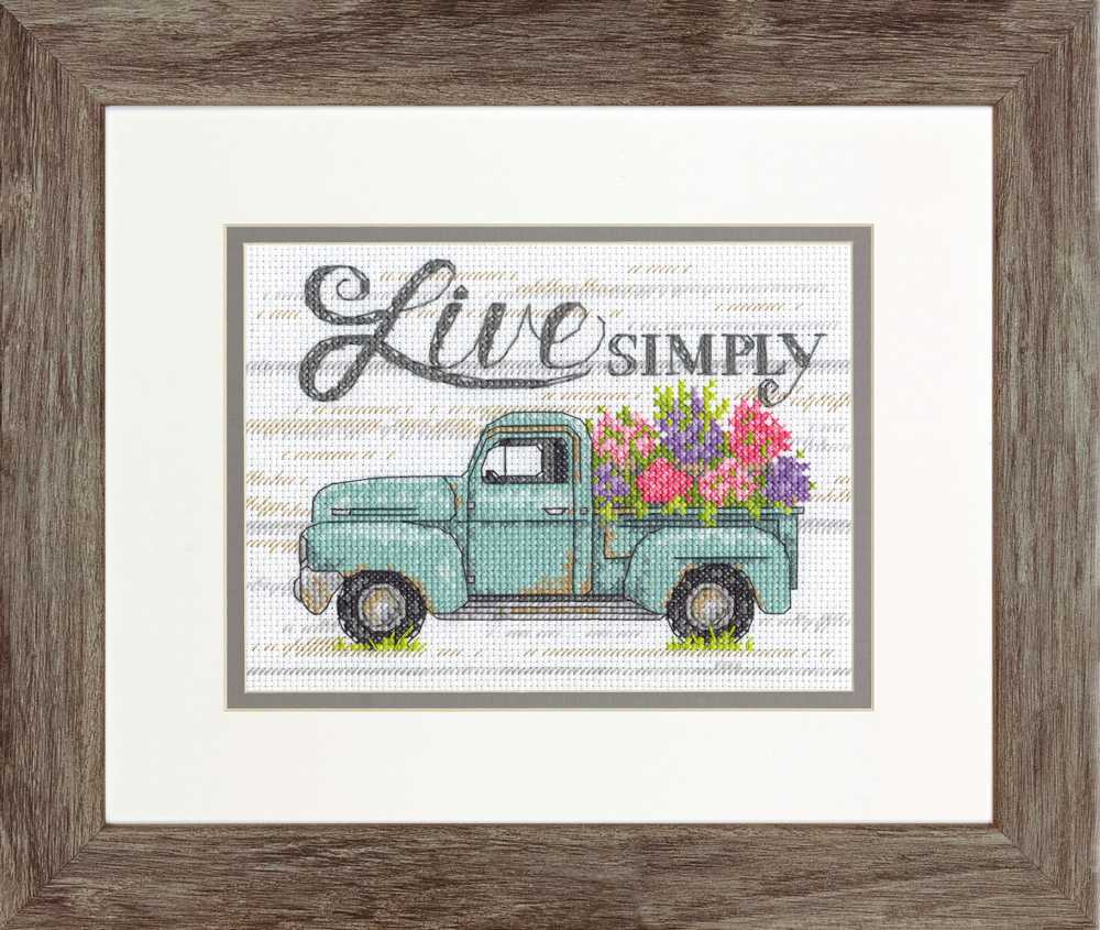 Flower Truck Cross Stitch Kit - Dimensions