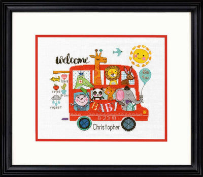Baby on Board Birth Sampler Cross Stitch Kit - Dimensions