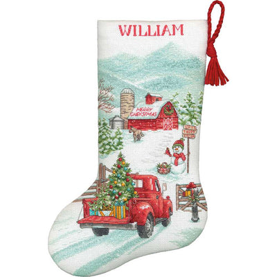 Holiday Farm Stocking Cross Stitch Kit - Dimensions