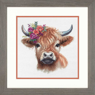 Highland Cow Cross Stitch Kit - Dimensions
