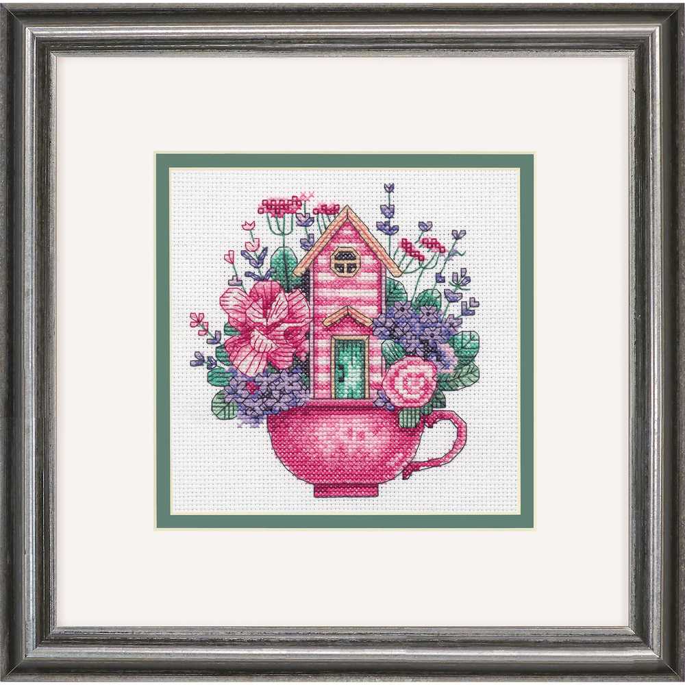 Teacup House Cross Stitch Kit - Dimensions