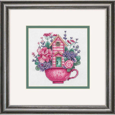 Teacup House Cross Stitch Kit - Dimensions