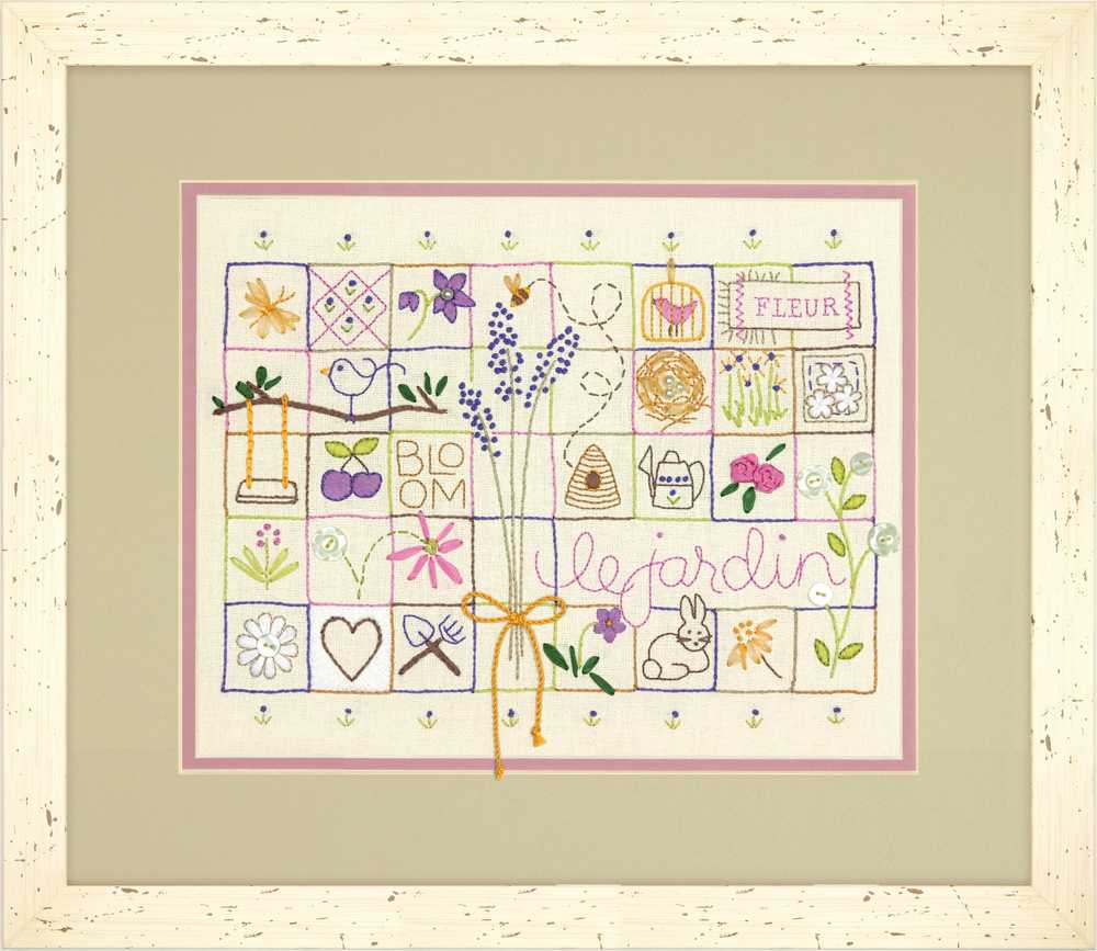 Le Jardin Sampler Embroidery Kit - Dimensions