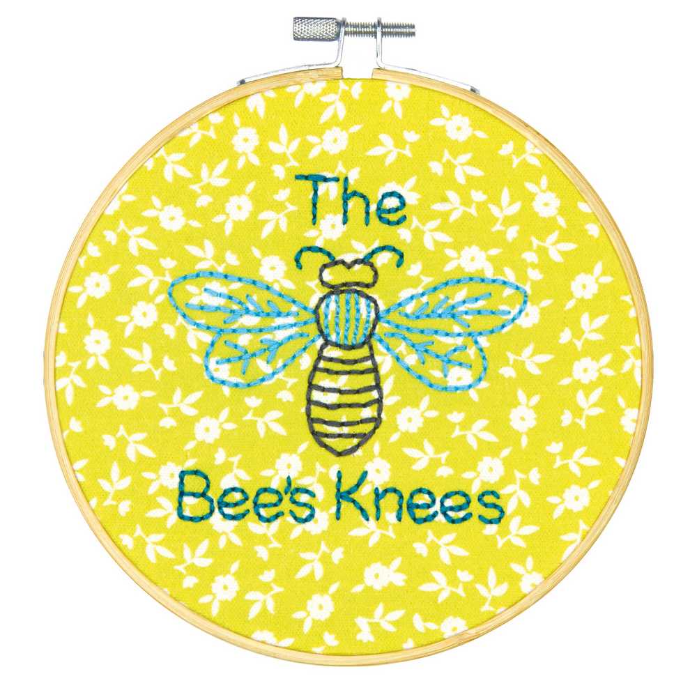 The Bees Knees Embroidery Kit With Hoop - Dimensions