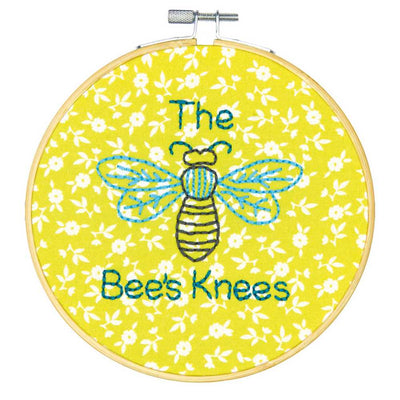 The Bees Knees Embroidery Kit With Hoop - Dimensions