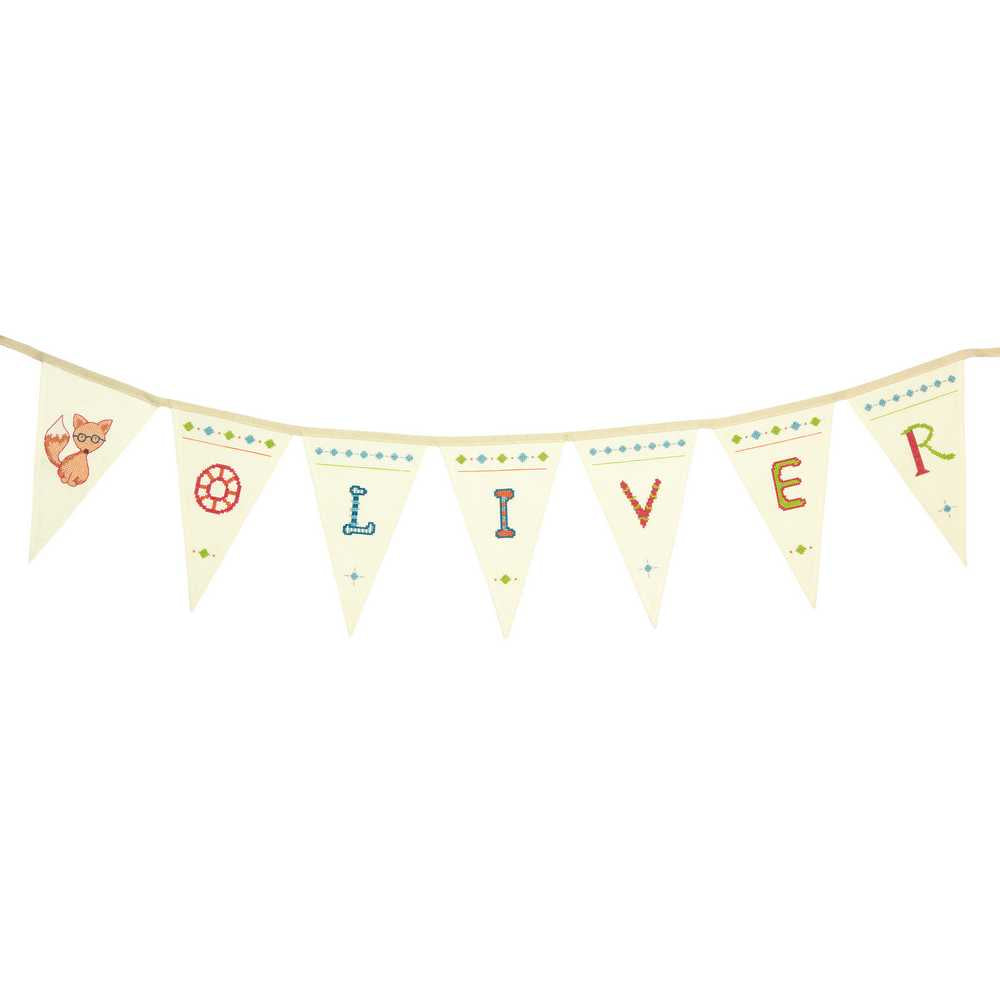 Personalized Flag Banner Cross Stitch Kit - Dimensions