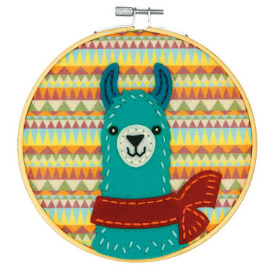 Llama Felt Applique Kit with Hoop Dimensions