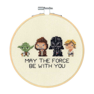 Star Wars Family Cross Stitch Kit with Hoop - Dimensions