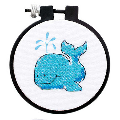 The Whale Printed Cross Stitch Kit - Dimensions