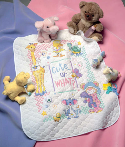 Cute Or What? Printed Cross Stitch Quilt Kit