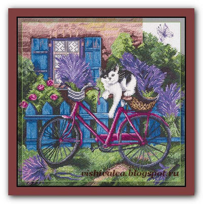 Midday in Provence Cat Cross Stitch Kit ~ PANNA