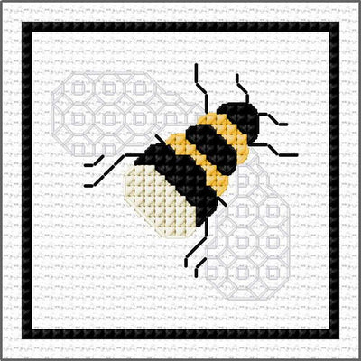 Bee Mini Blackwork Kit - Doodlecraft Design