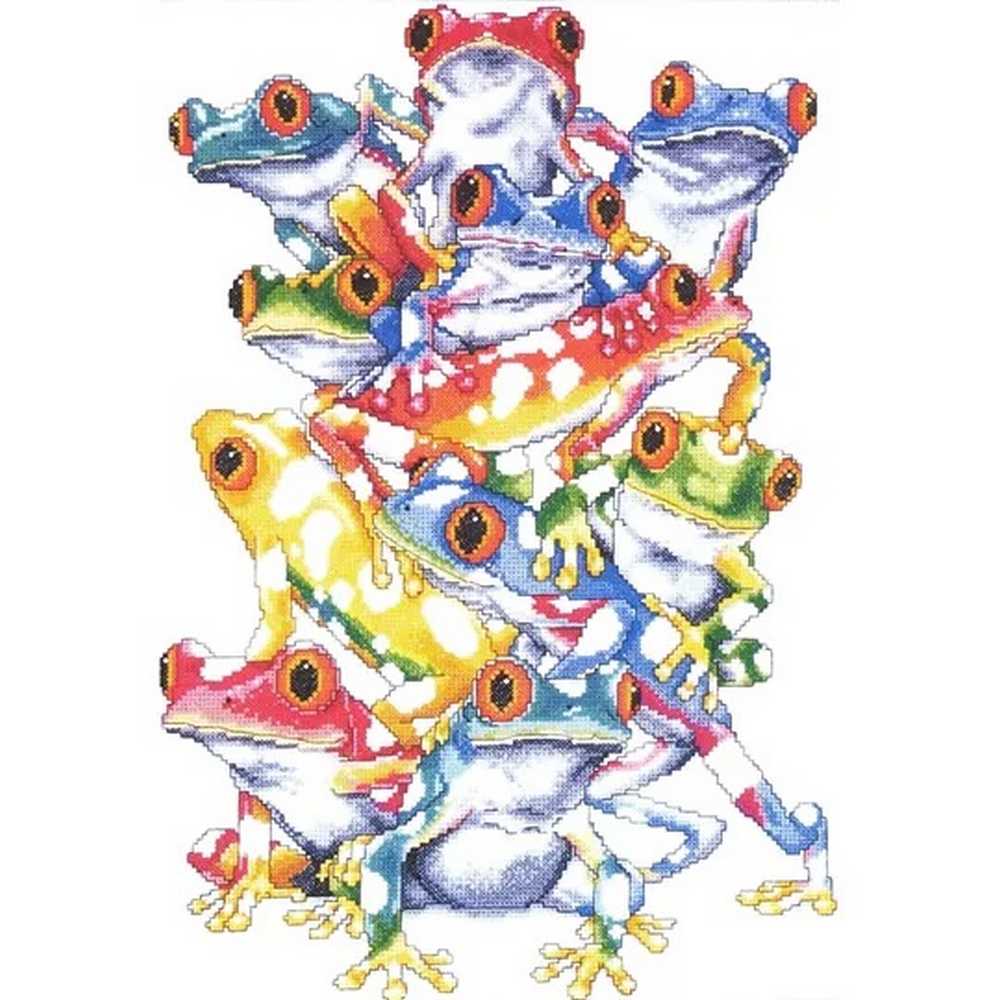 Frog Pile Cross Stitch Kit - Design Works