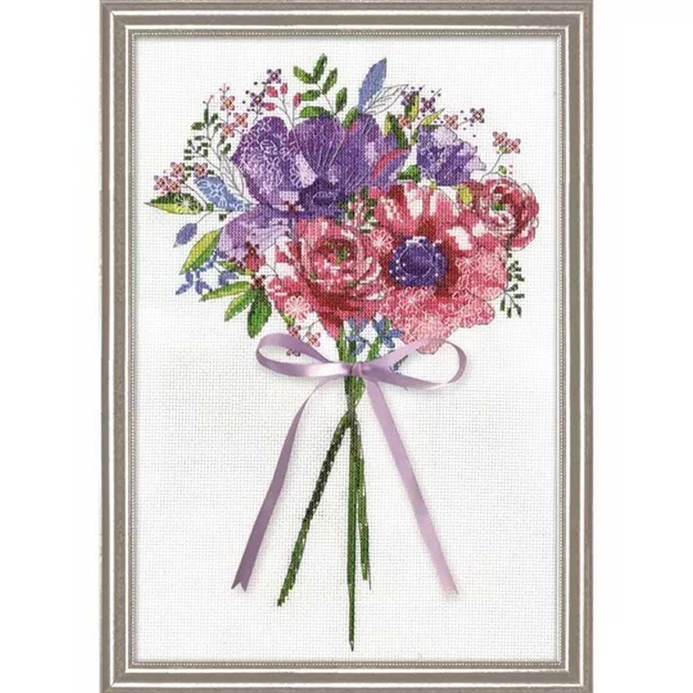 Flowers and Lace Cross Stitch Kit - Design Works