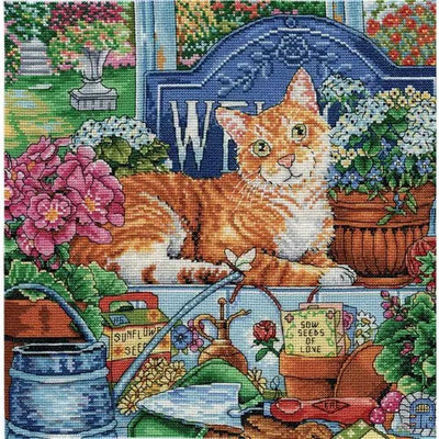 Welcome Cat Cross Stitch Kit - Design Works