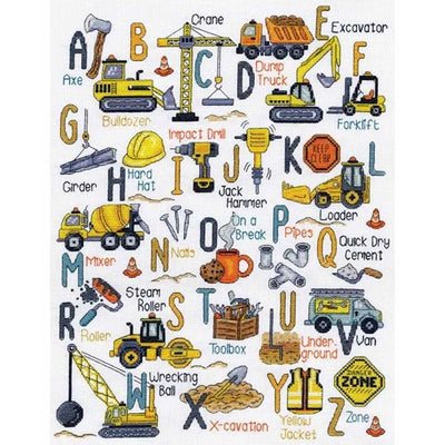 Construction ABC Cross Stitch Kit - Design Works