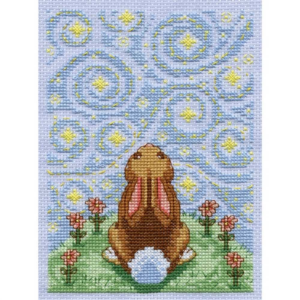 Starry Night Bunny Cross Stitch Kit - Design Works