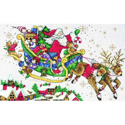Santa's Sleigh Cross Stitch Kit - Design Works