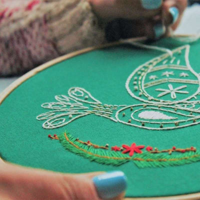 Christmas Dove Kit ~ Paraffle Embroidery