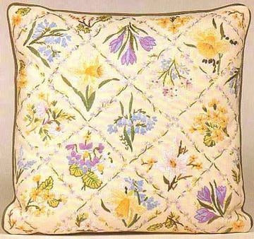 Spring Trellis Cushion Embroidery Kit ~ Design Perfection