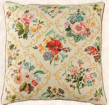 Victorian Trellis Cushion Embroidery Kit ~ Design Perfection