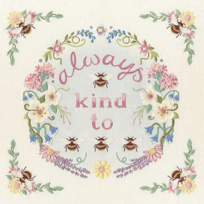 Bee Kind To Bees Embroidery Kit ~ Bothy Threads