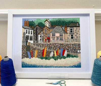 Mousehole Harbour Cross Stitch Kit - Emma Louise Art Stitch