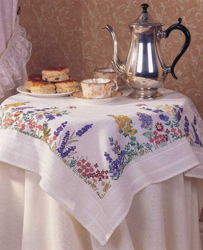 Spring Flower Tablecloth Embroidery Kit Anchor
