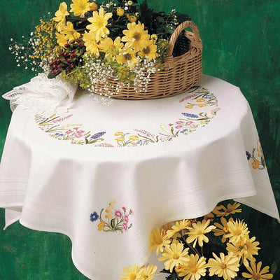 Spring Garland Tablecloth Embroidery Kit Anchor
