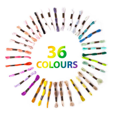 Polyester Pastels Thread Skein Pack 36 ~ Trimits