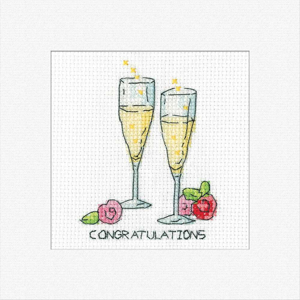 Congratulations Cross Stitch Card - Heritage Crafts