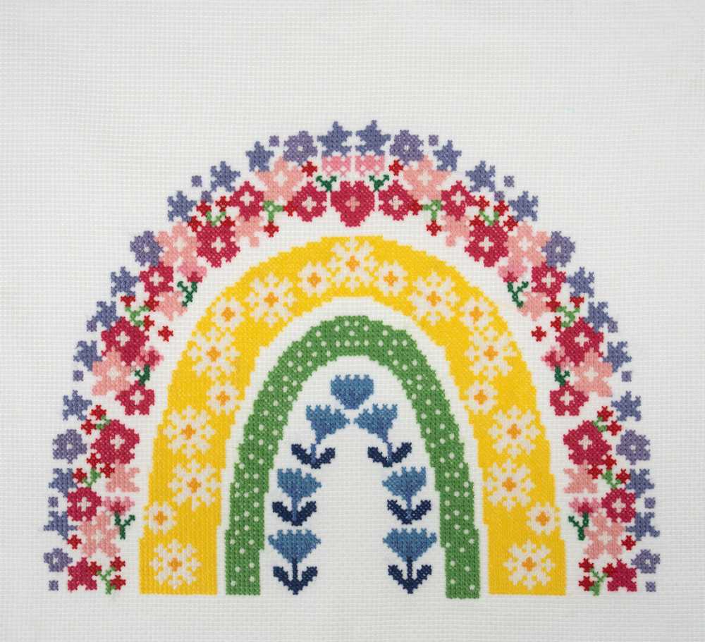 Rainbow Cross Stitch Kit ~ Trimits