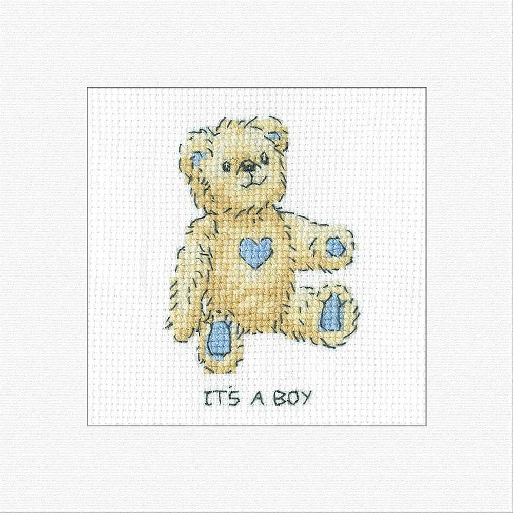 It's a Boy Cross Stitch Card - Heritage Crafts
