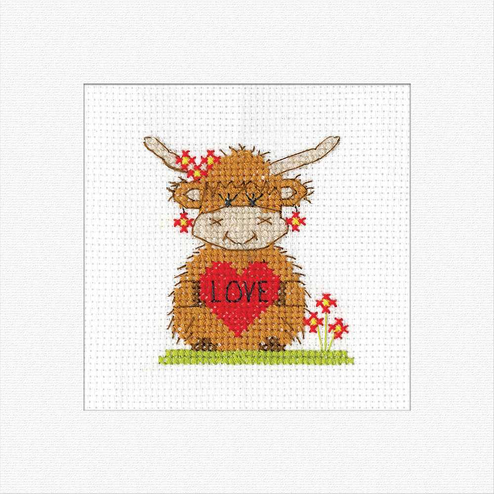 Highland Love Cross Stitch Card - Heritage Crafts